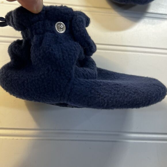 Wonder Nation Blue Baby Booties Fleece Adjustable Slippers Size 5 NWT - Picture 4 of 8